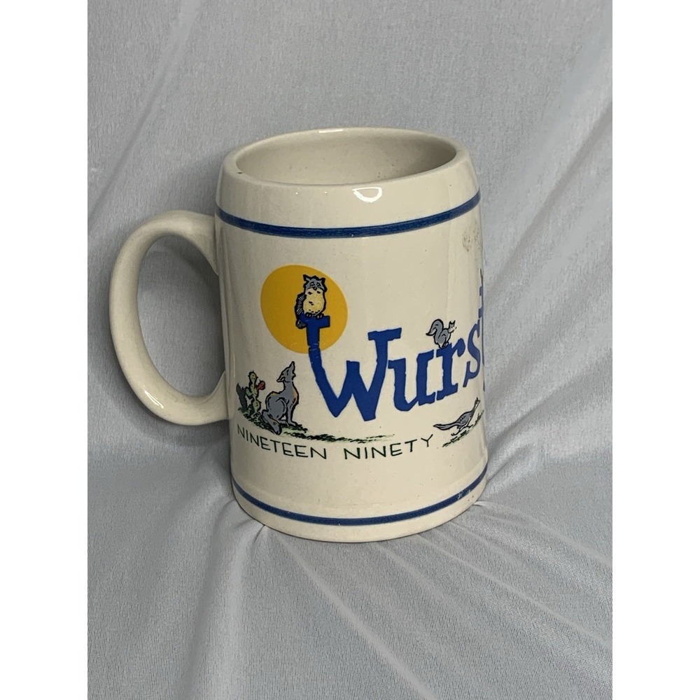 Vintage 1990 Wurstfest Beer Stein New Braunfels Texas Lowell Davis Mug Wildlife